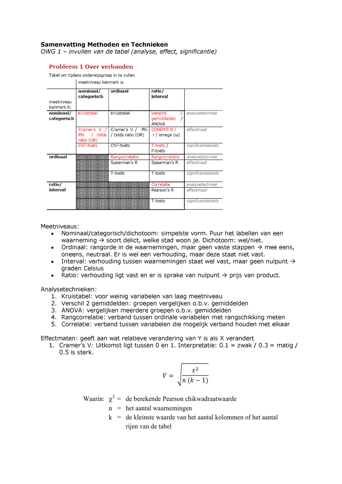 Samenvatting Methoden En Technieken Van Criminologisch Onderzoek Week 1 T M 8 Studeersnel