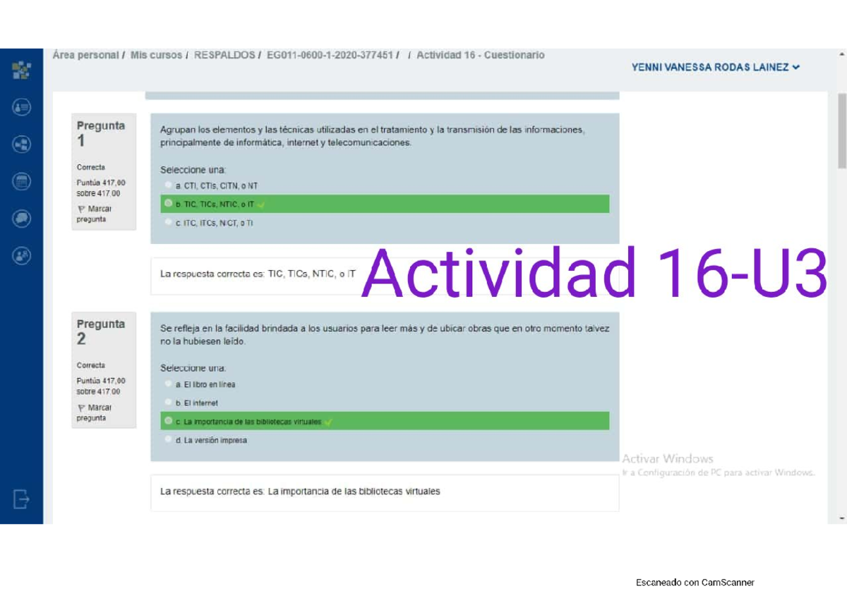 Actividad 16 Unidad 3 Apuntes 457656898790789 Curso Introducción A La Vida Universitaria 2827