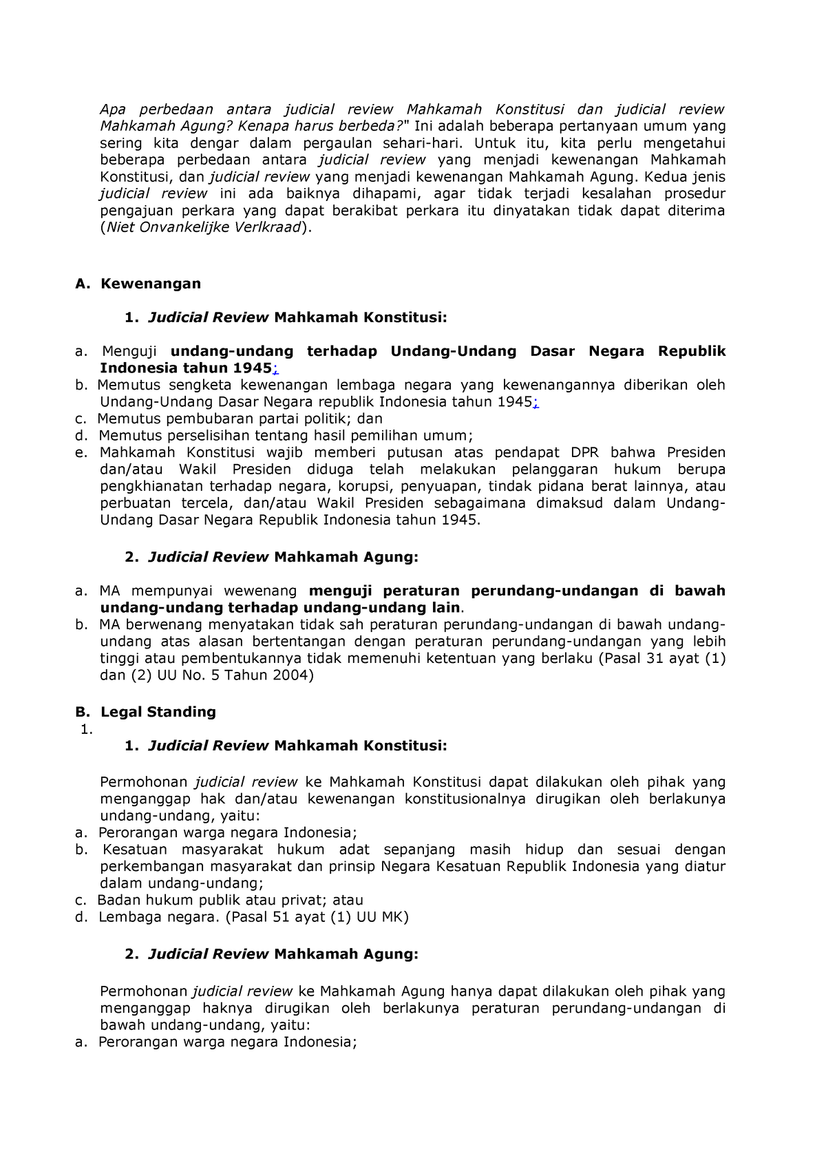 Pengetahuan Cara Pengajuan Judicial Revi - Apa Perbedaan Antara ...