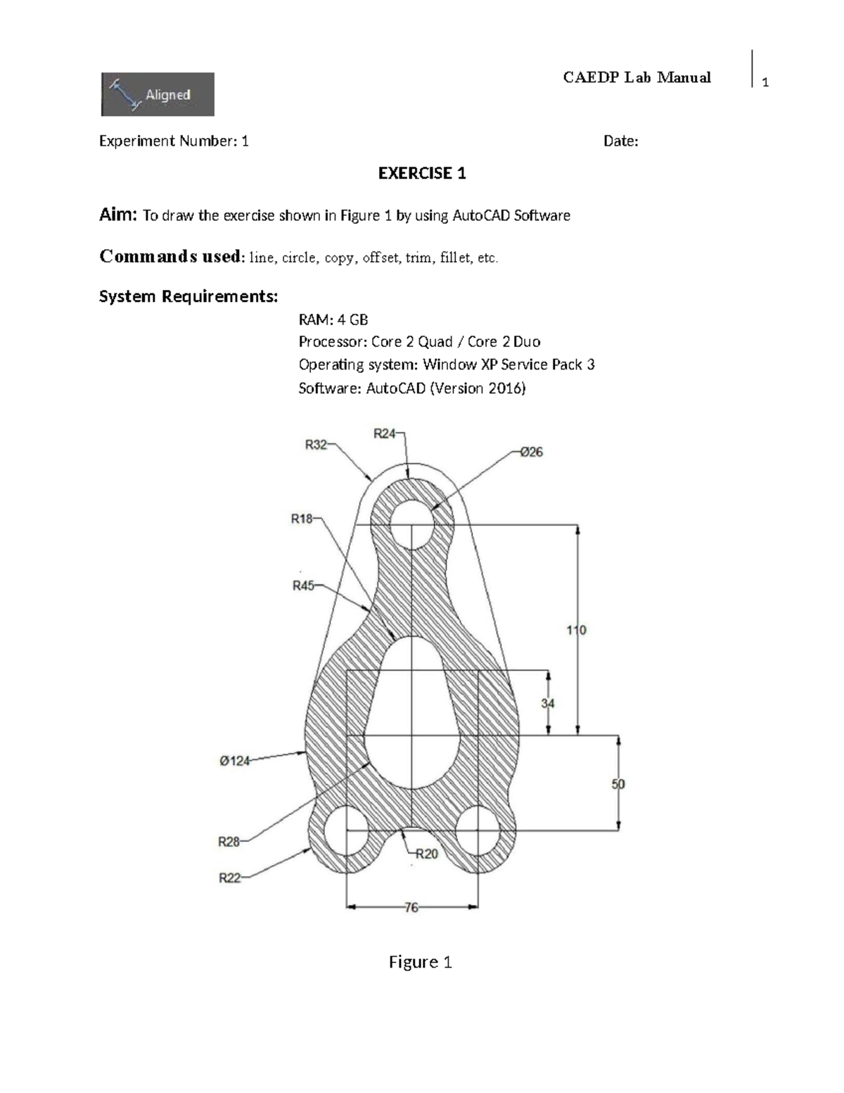 Cadep LAB Manual - Lab - Experiment Number: 1 Date: EXERCISE 1 Aim: To ...