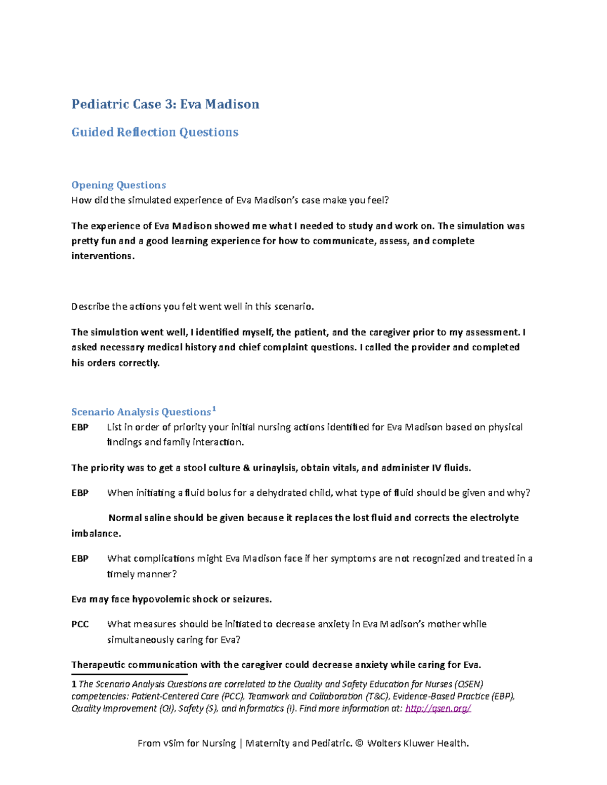 Pediatric Case 03 GRQ - case study - Pediatric Case 3: Eva Madison ...