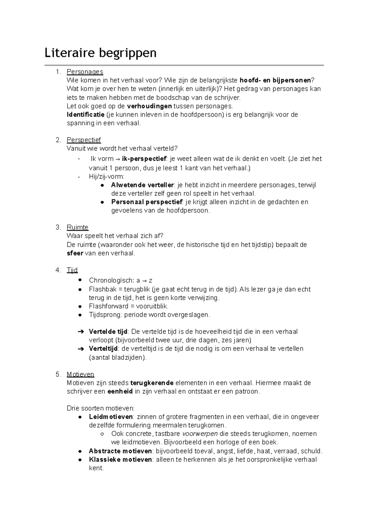 VWO3 NL; Literaire begrippen Literaire begrippen Personages Wie komen in het verhaal voor? Wie
