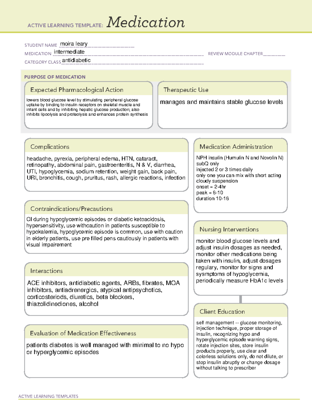 Intermediate - assignment - NURS 405 - Widener - Studocu