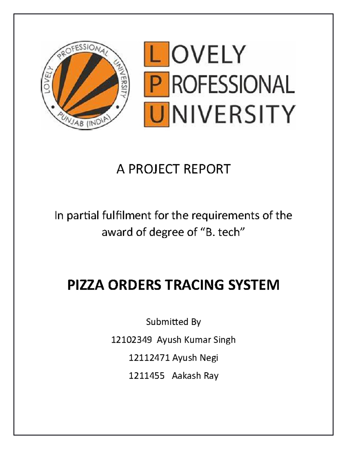 Python report 2.0 (2) - A PROJECT REPORT In partial fulfilment for the ...