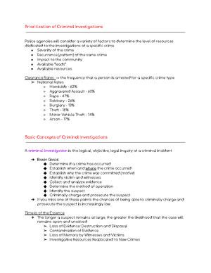 Prioritization of Criminal Investigations - Studocu
