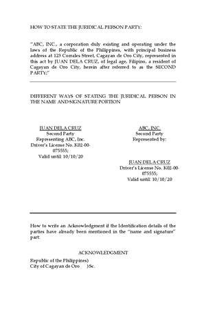 AFF OF Acknowledgment and AUSF - Republic of the Philippines ...