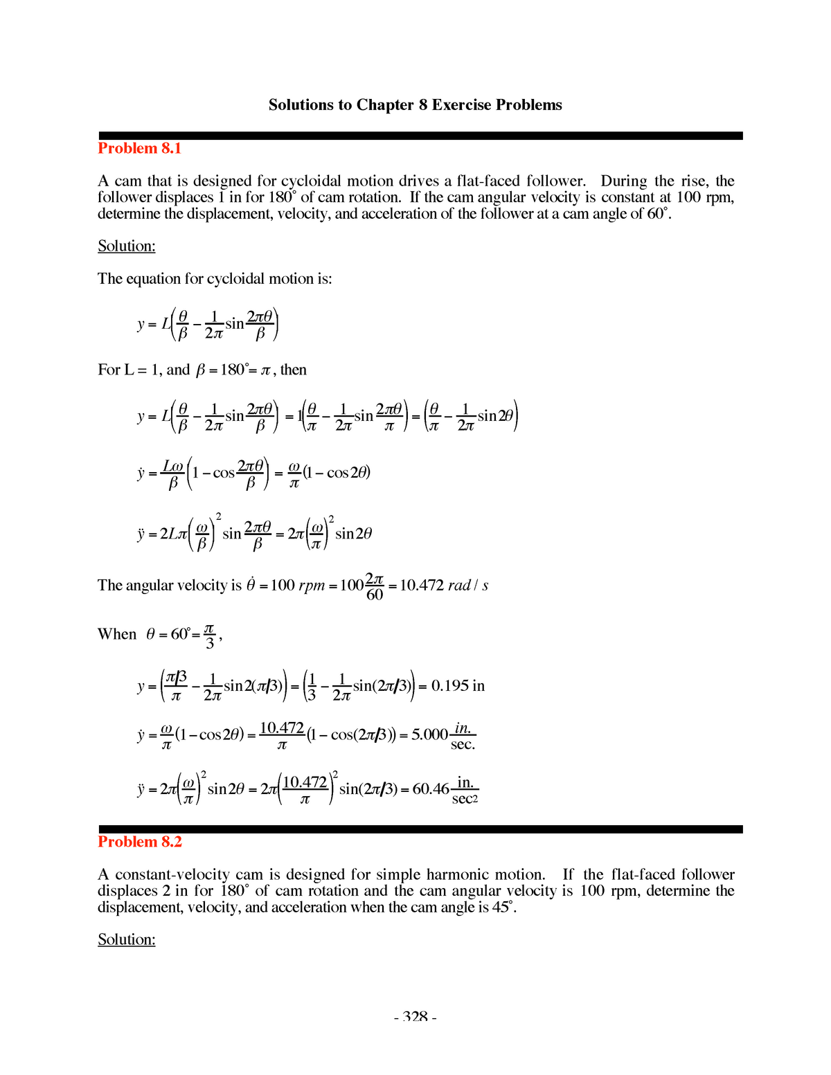 Chpt 22 - asdas - Mekatronik mühendisliği - MKT - KOU - StuDocu For Displacement Velocity And Acceleration Worksheet