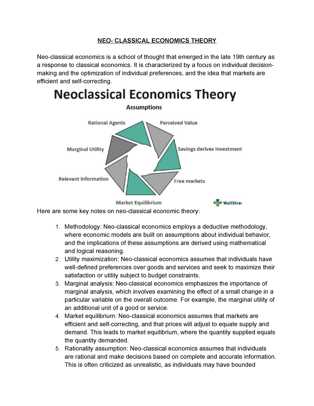 NEO Classical Theory OF Economics NEO CLASSICAL ECONOMICS THEORY   Thumb 1200 1553 