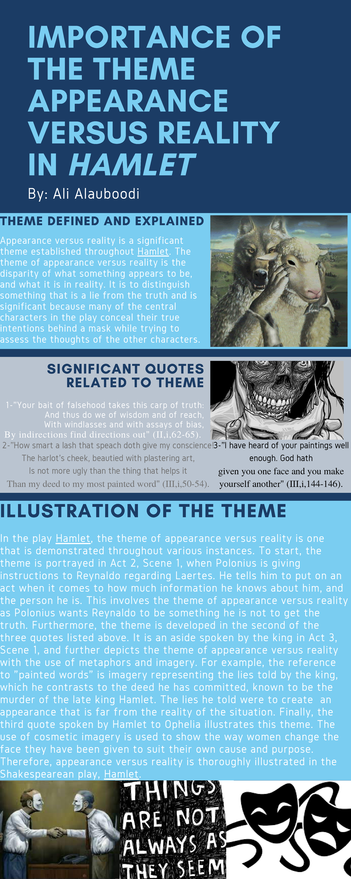 Hamlet Media Assignment IMPORTANCE OF THE THEME APPEARANCE VERSUS