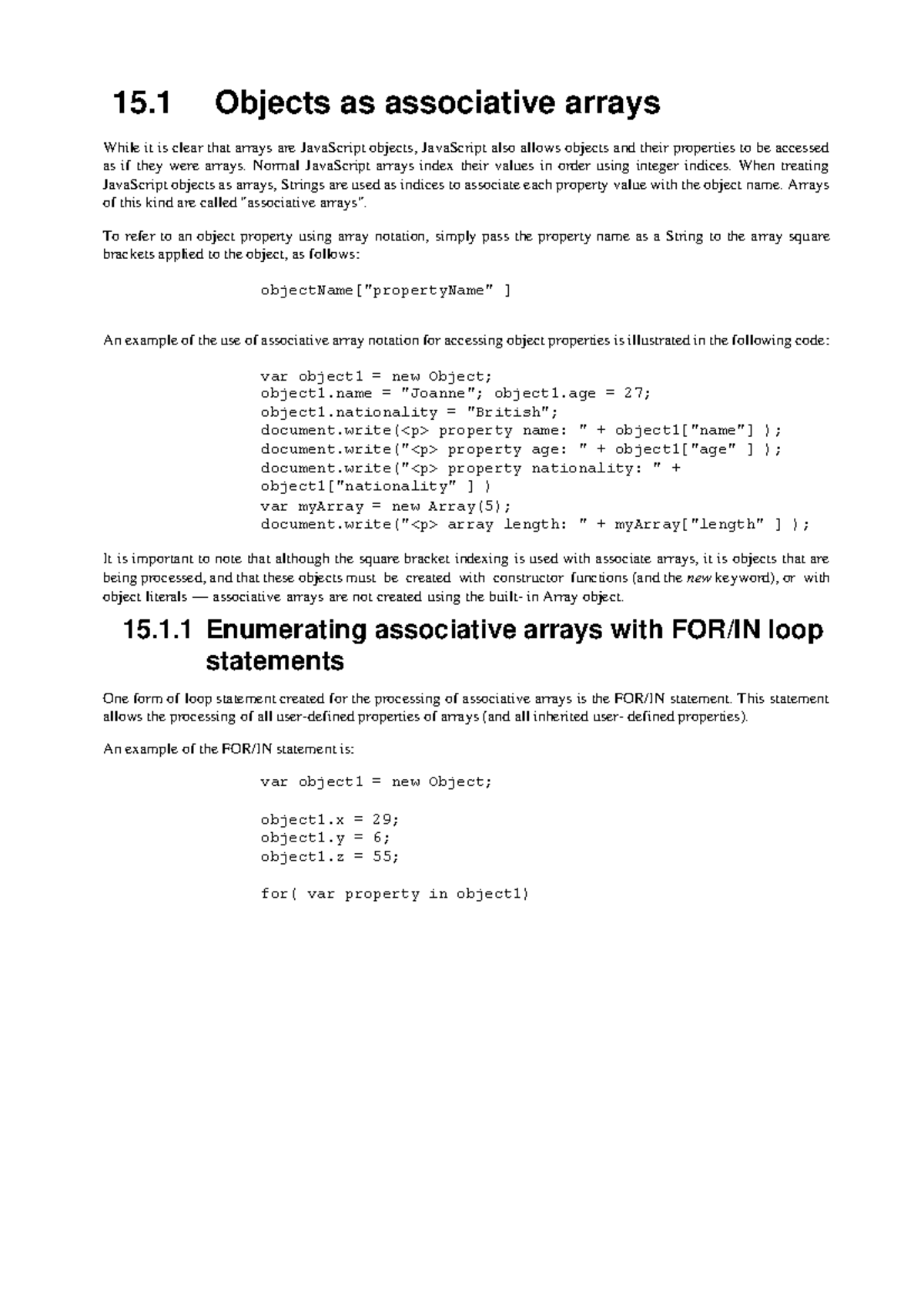 Web Designing Chapter-15(part-3) - 15 Objects as associative arrays ...