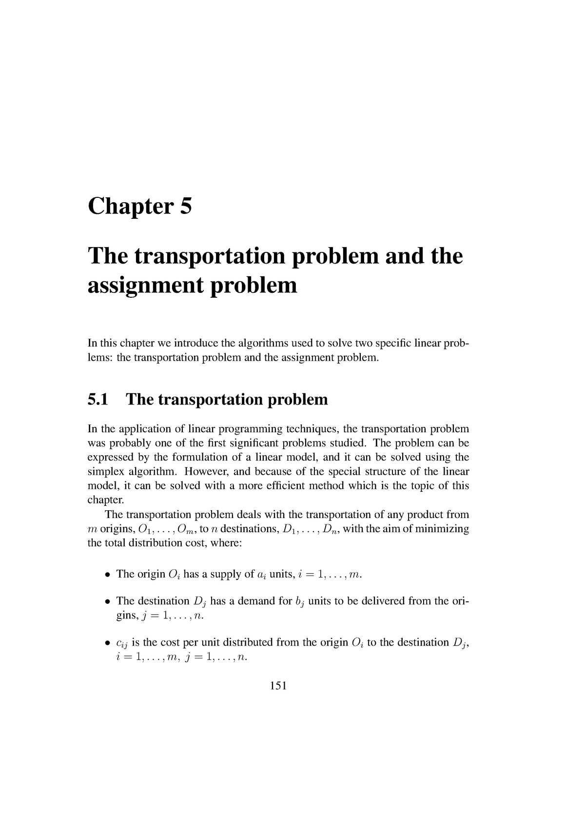 5 Transportation - Chapter 5 The Transportation Problem And The ...