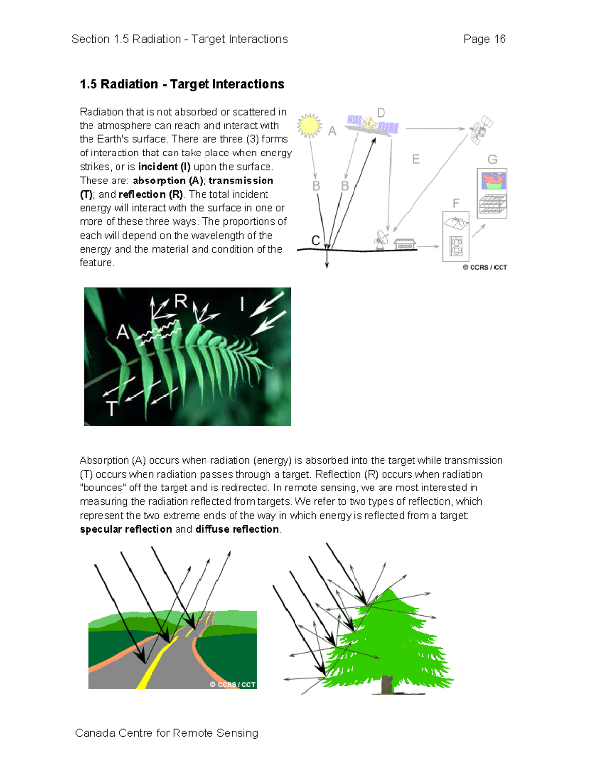 EMR Interaction WITH THE Surface OR Target - 1 Radiation - Target ...