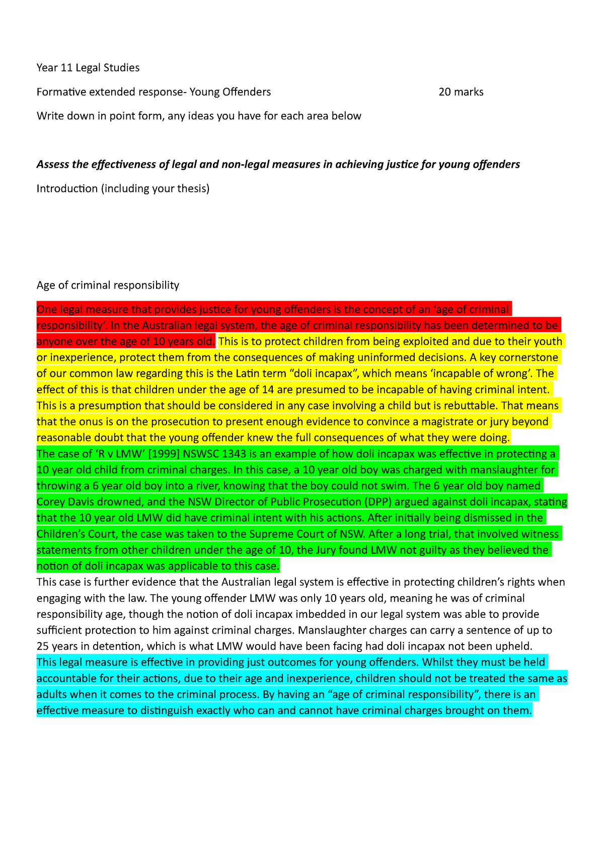 formative essay sample