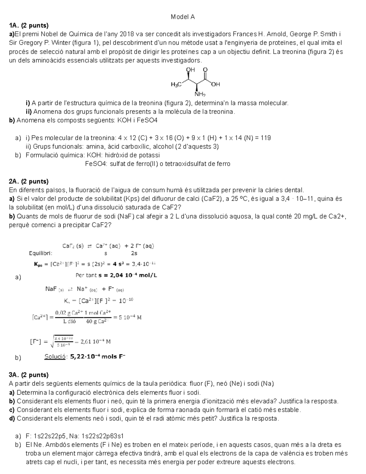 Juni 2023 - examen pbau juni 2023 resolt - Model A 1A. (2 punts) a)El ...