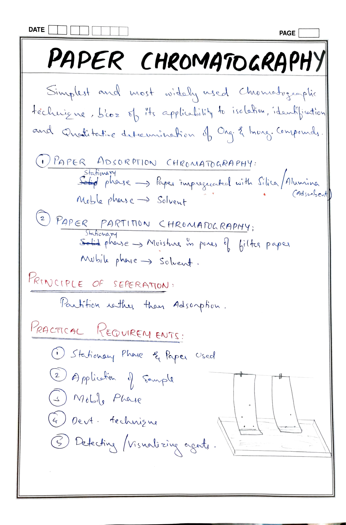 paper chromatography assignment