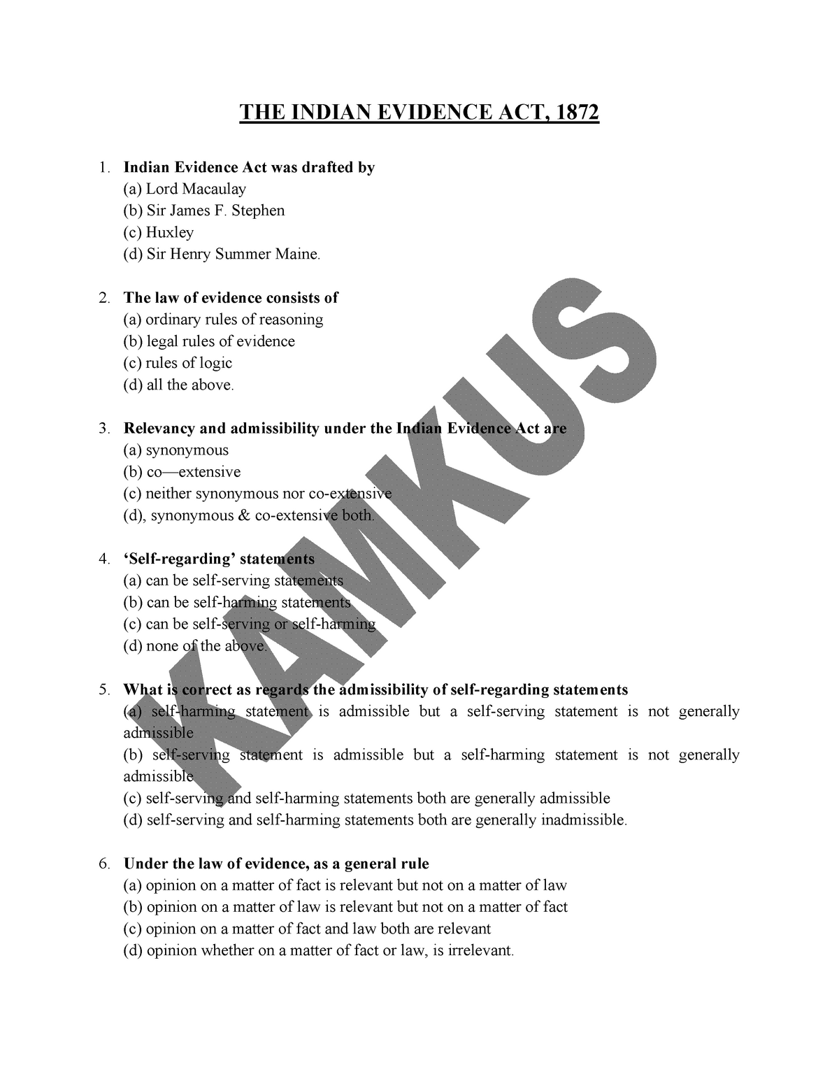 indian-evidence-act-mcq-multiple-choice-questions-the-indian