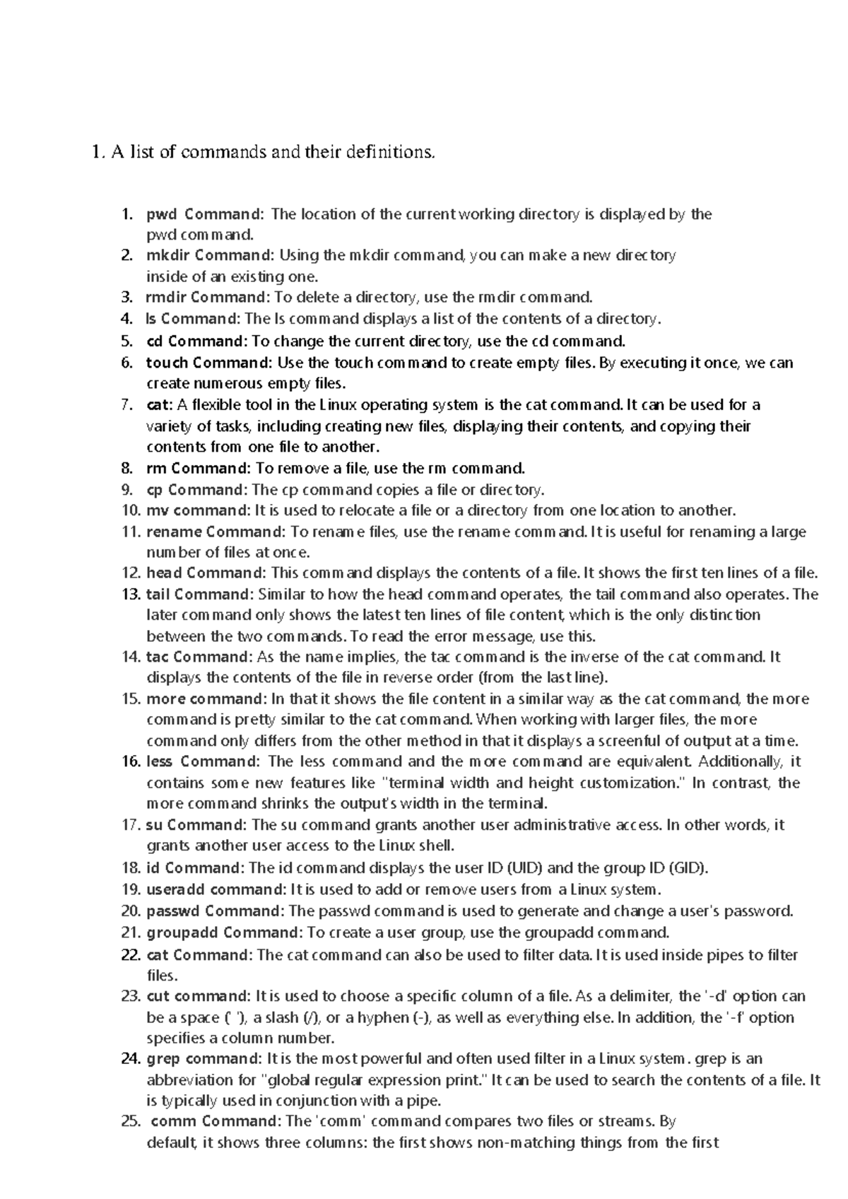 pca1-operating-systems-lab-21-1-a-list-of-commands-and-their