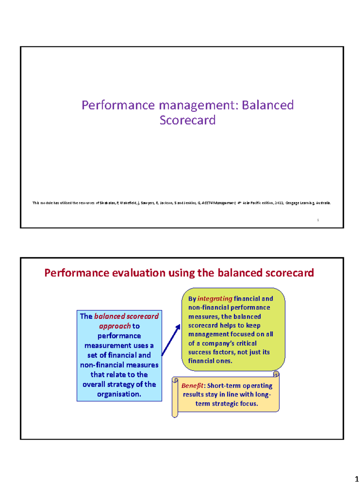 Video+module+9 - Performance management: Balanced Scorecard ####### 1 ...