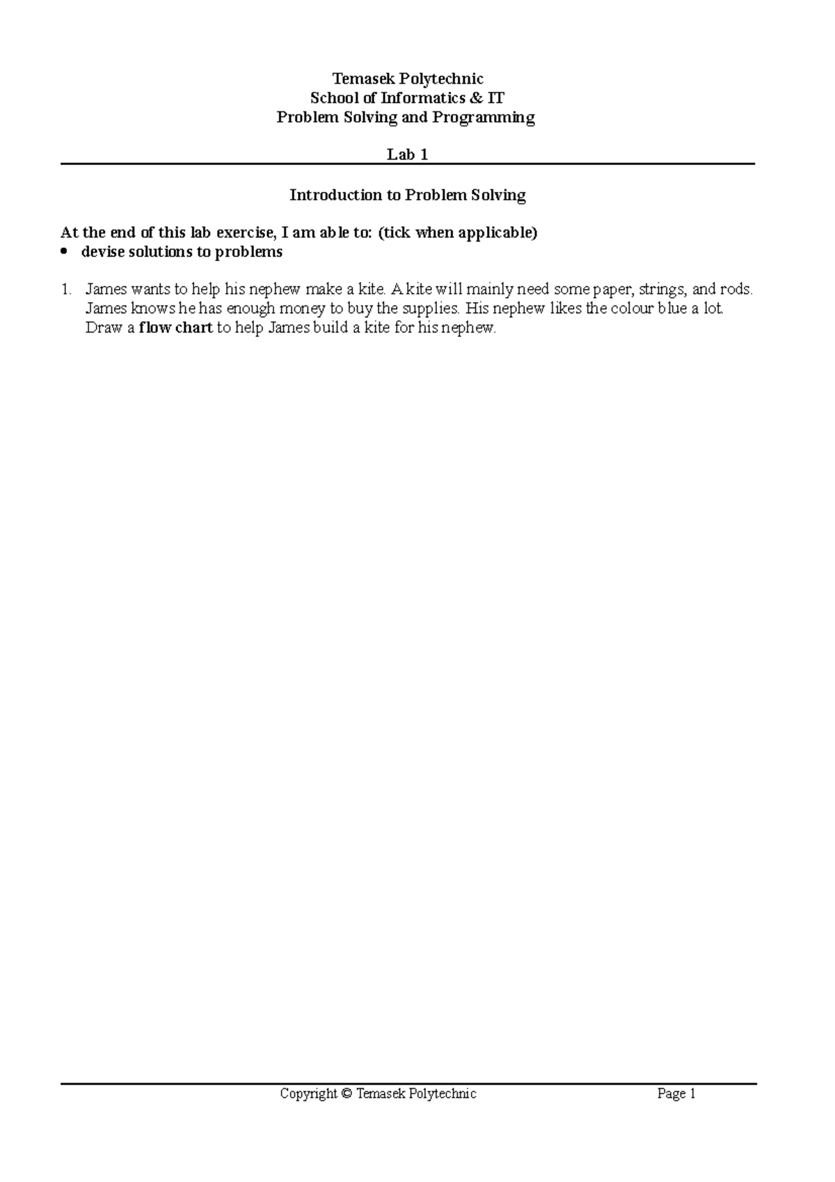 Lab1a - Introduction to Problem Solving (Students) - Temasek ...