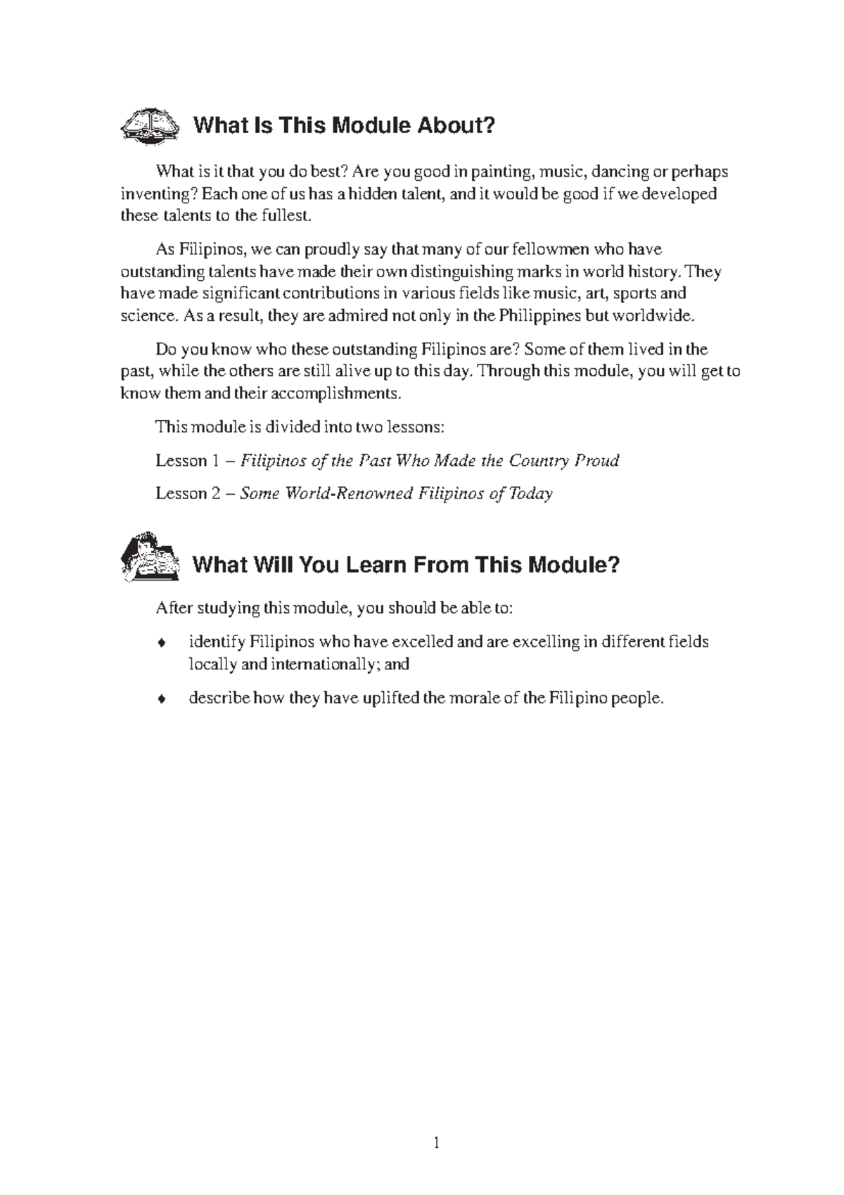 World Renowned Filipinos - What Is This Module About? What is it that ...