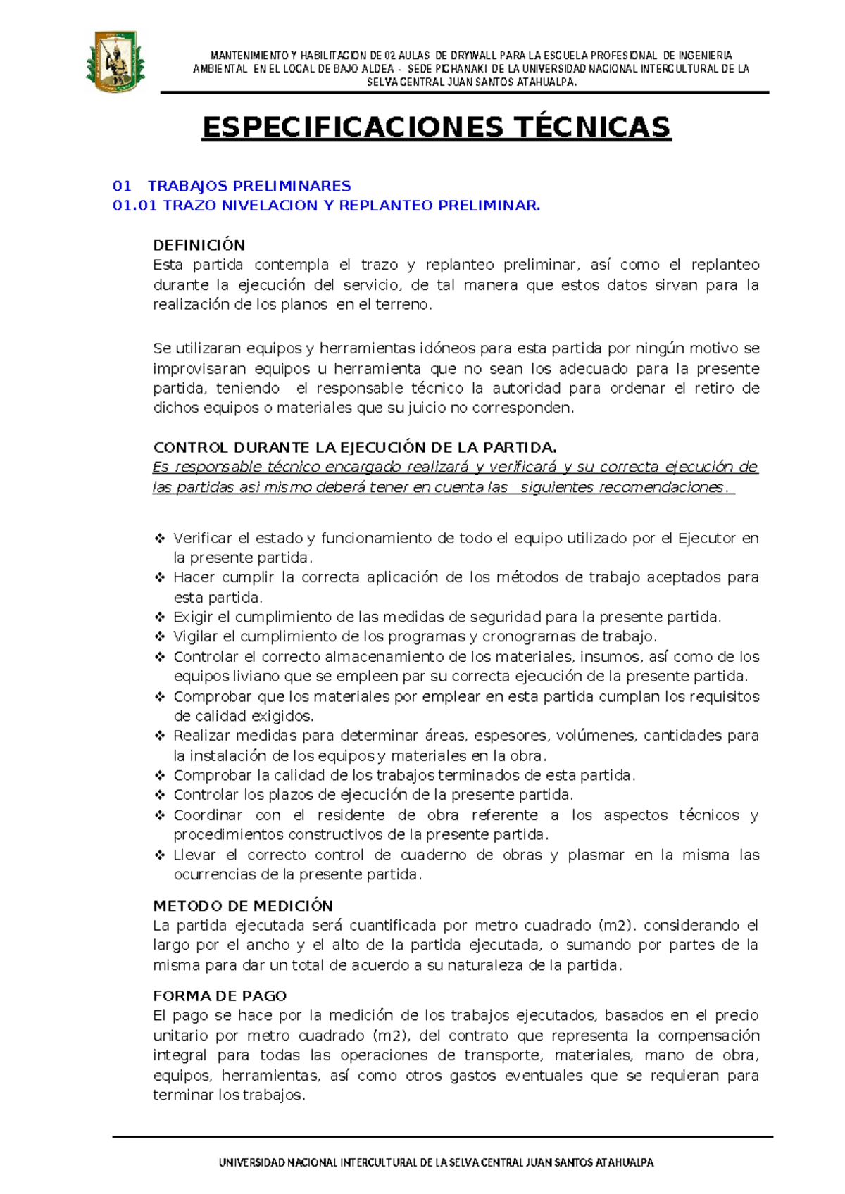 003 Especificaciones-T Cnicas Aulas - AMBIENTAL EN EL LOCAL DE BAJO ...