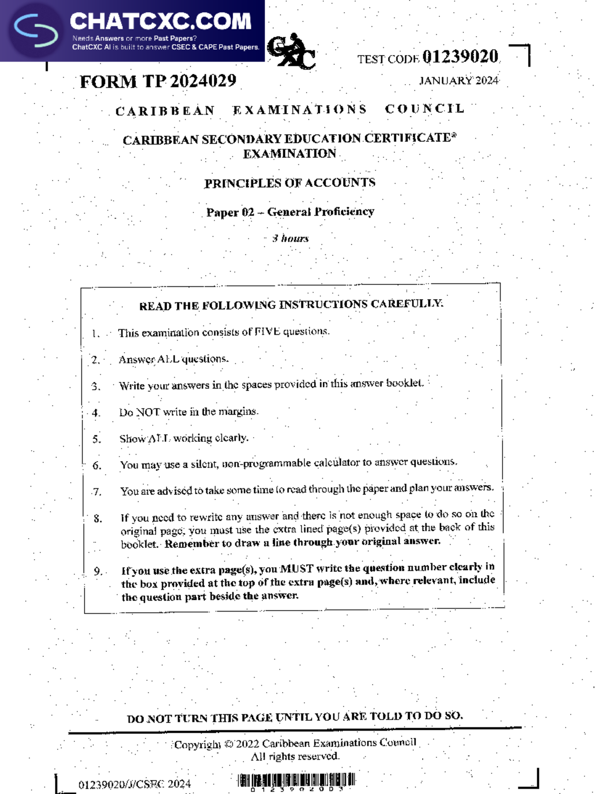 2024 POA p2 - Principal of Accounts - Studocu