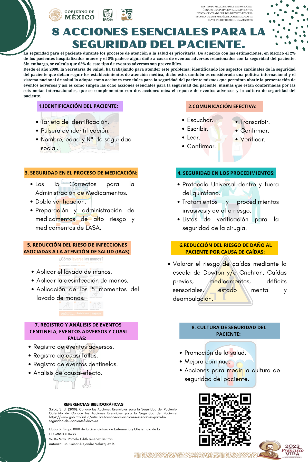 Infografía Aesp Documento De Enfermería 8 Acciones Esenciales Para La Seguridad Del Paciente 9766