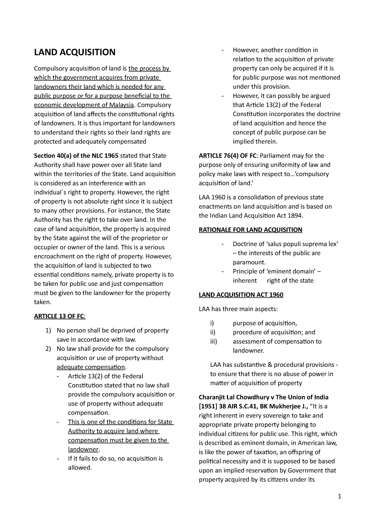 land-acquisition-notes-land-acquisition-compulsory-acquisition-of