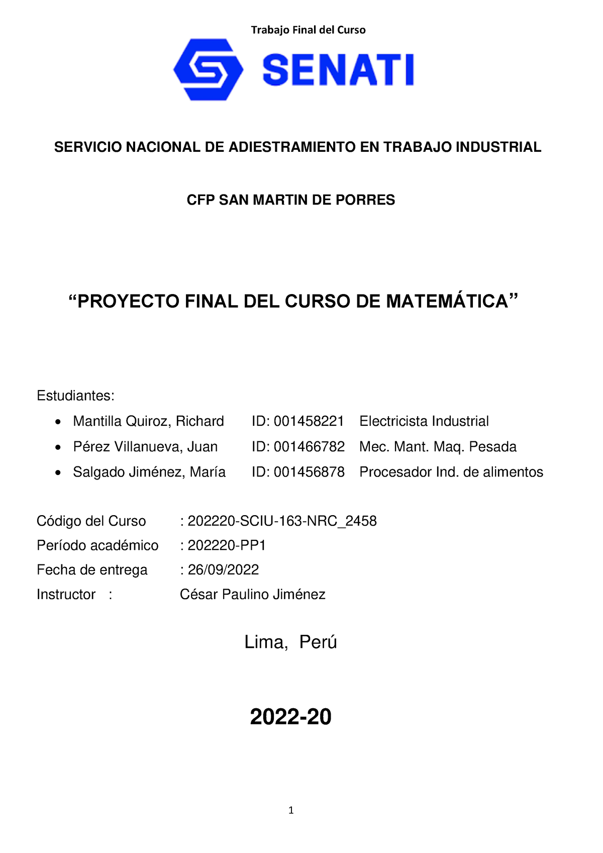 Ejemplo Fase 1 Fase 2 Fase 3 Servicio Nacional De Adiestramiento En Trabajo Industrial Cfp 2951