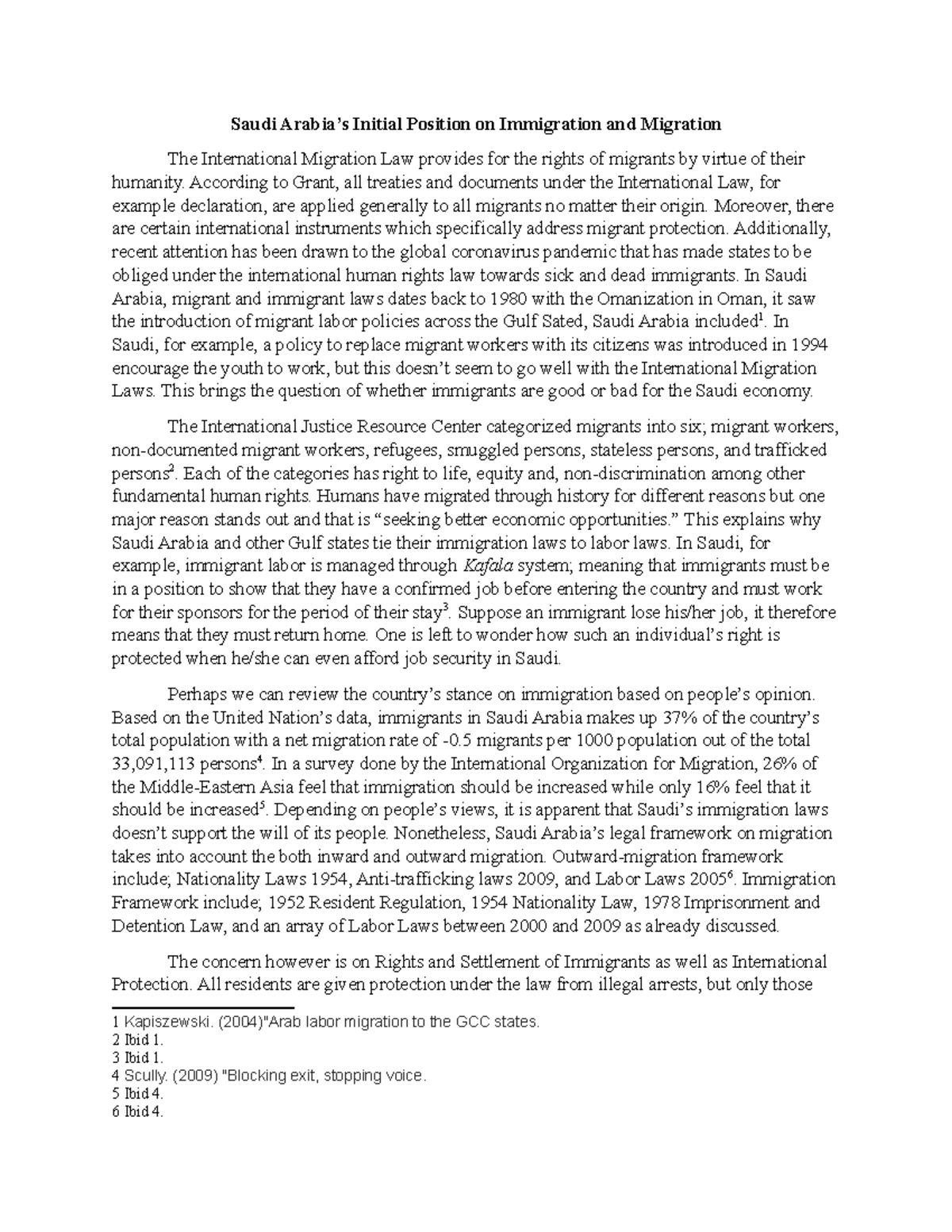 Migration Laws - According to Grant, all treaties and documents under ...
