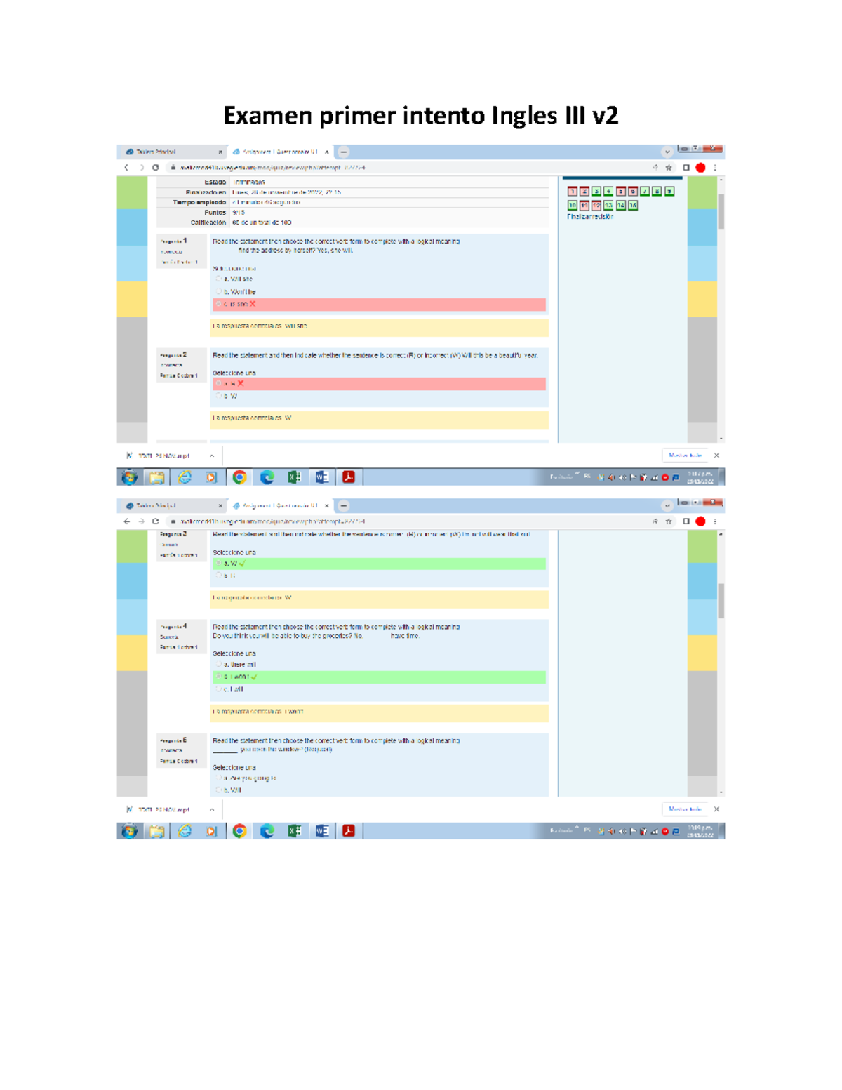 Examen primer intento Ingles III v2 ingles iii Studocu