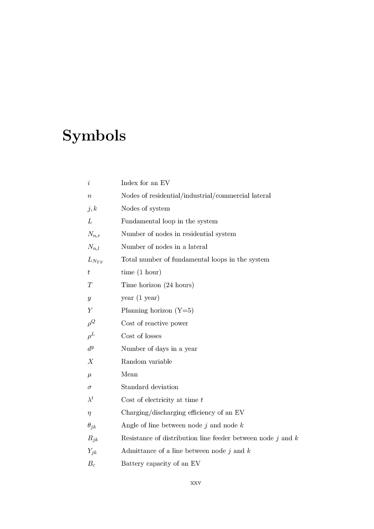 17 symbols - Symbols i Index for an EV n Nodes of residential ...