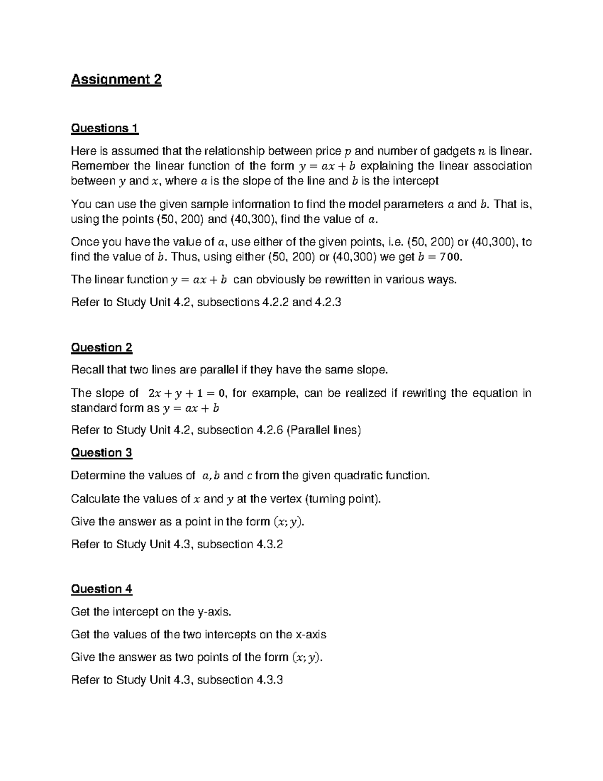 qmi1500 assignment 2 answers 2022