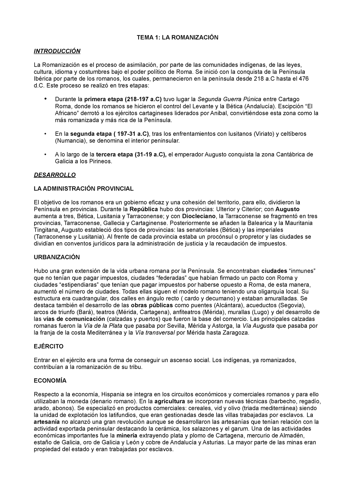 Tema 1 La Romanización Historia De España Tema 1 La RomanizaciÓn IntroducciÓn La 5836