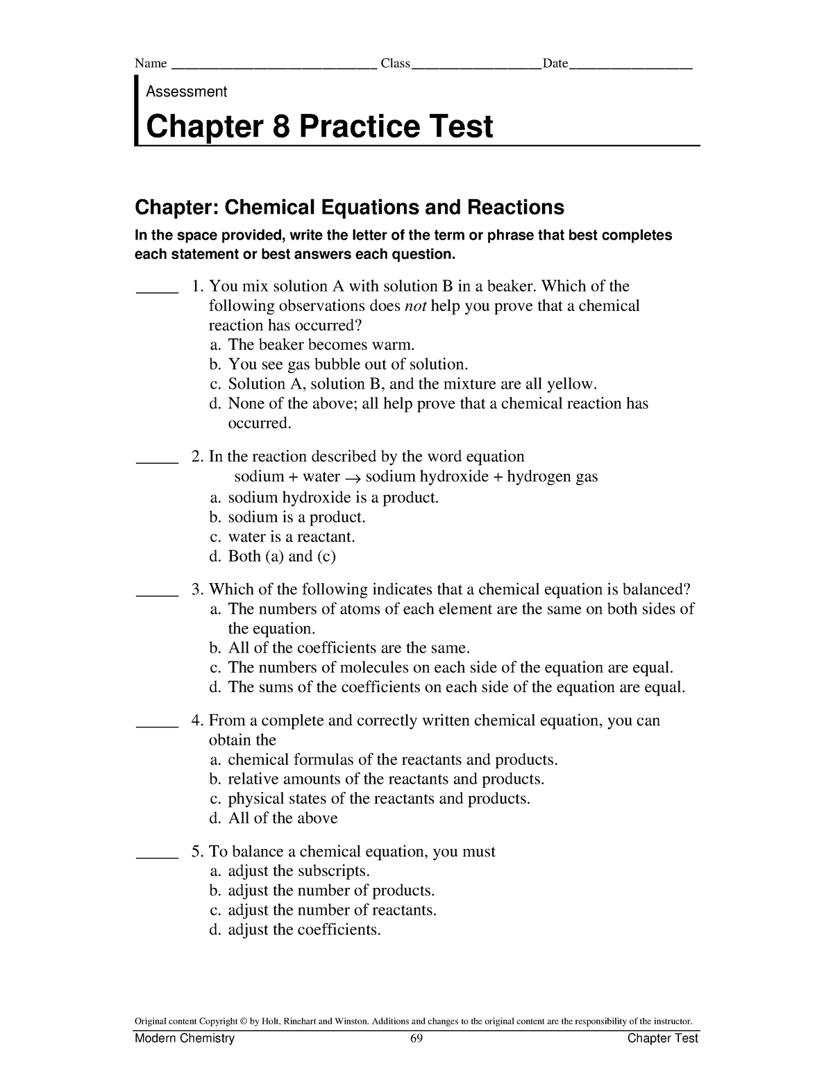 8728341-modern-chemistry-chapter-chemical-equations-reactions-chapter