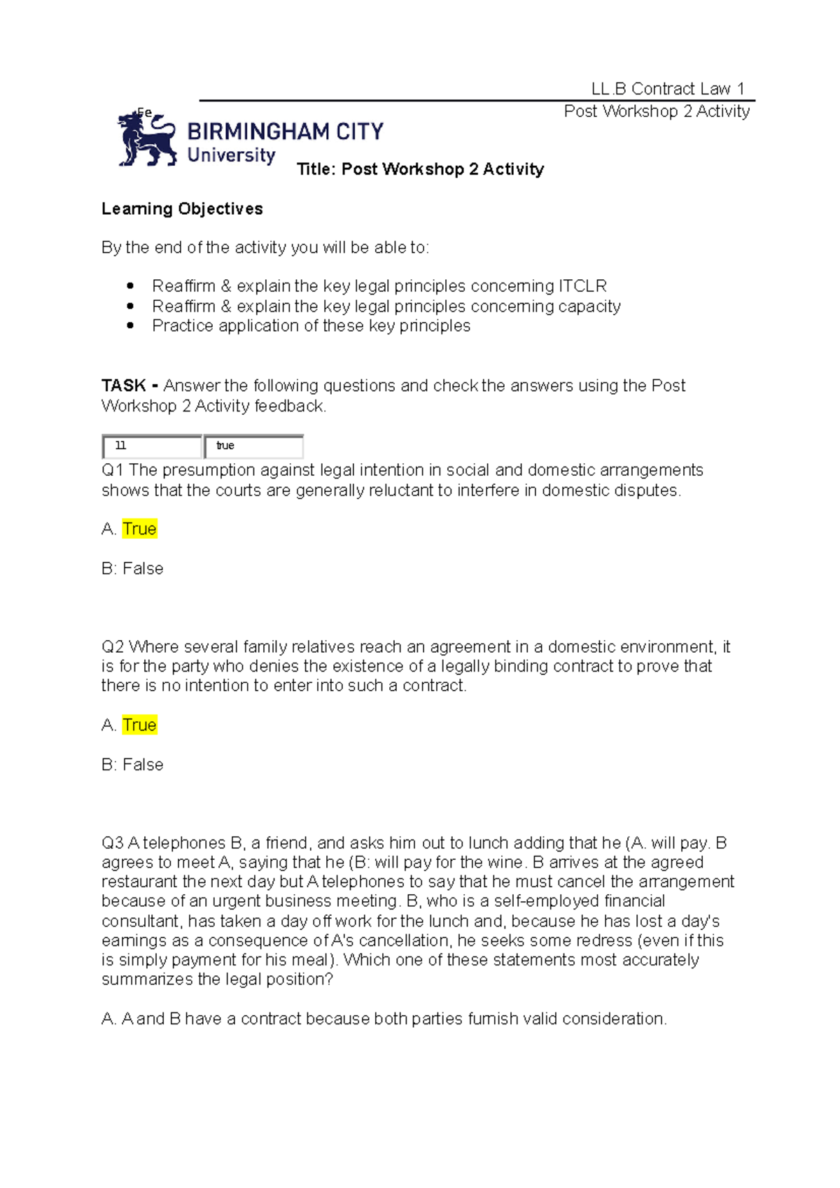 Post Workshop 2 Activity done - Fe Post Workshop 2 Activity Title: Post ...
