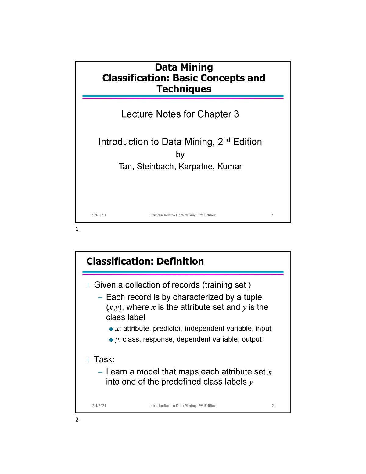 Chap3 Basic Classification - Data Mining Classification: Basic Concepts ...