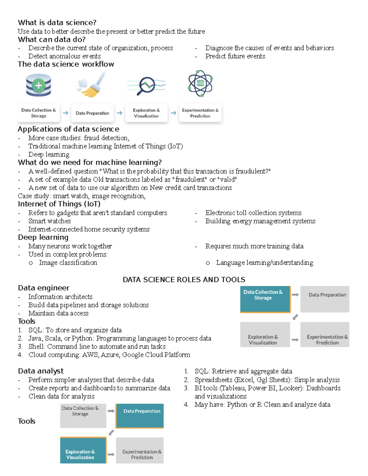 What is data science - Note from slides - What is data science? Use ...