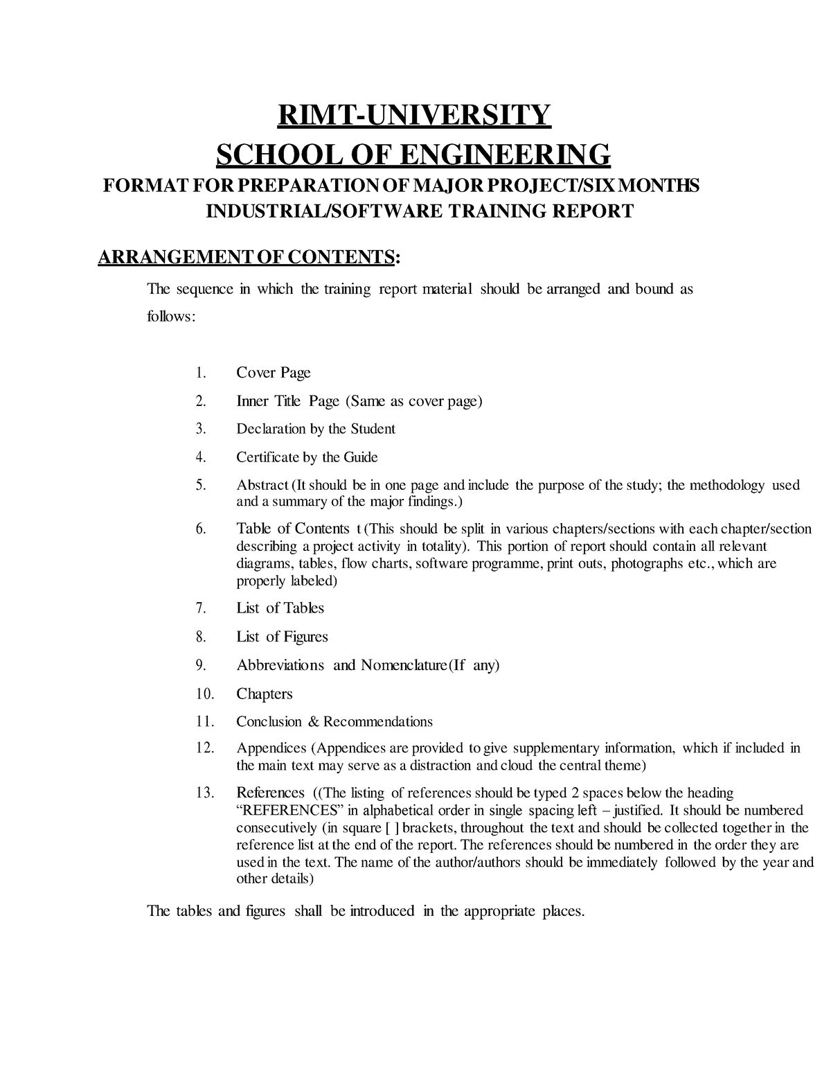 B.TECH Report Format CSE - RIMT-UNIVERSITY SCHOOL OF ENGINEERING FORMAT ...