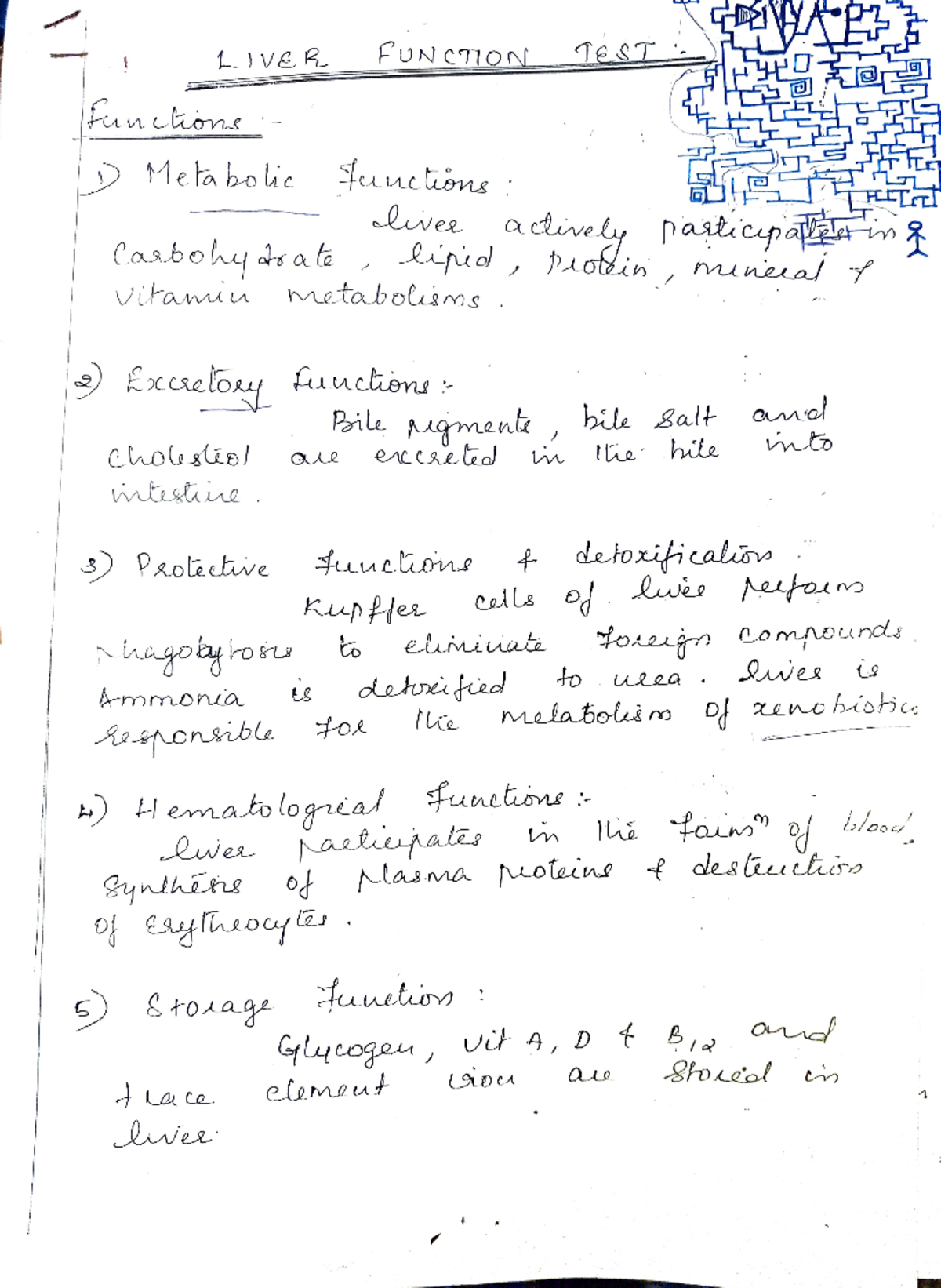 Liver function test - I st year pharm d students lecture notes of ...