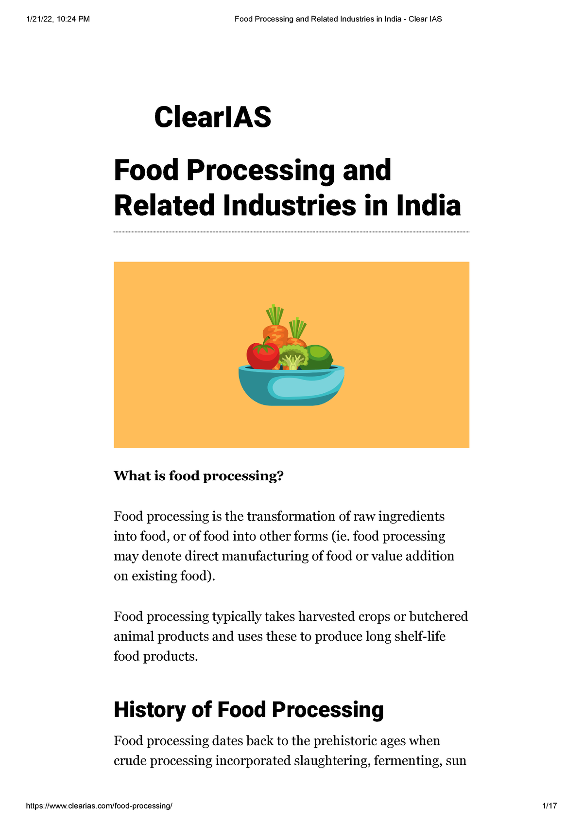 food-processing-and-related-industries-in-india-clear-ias-clearias