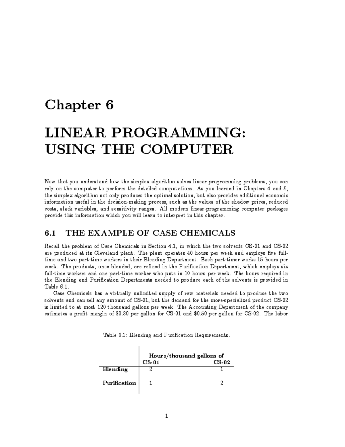 Chap6 - textbook - LINEAR PROGRAMMING: USING THE COMPUTER Now that you ...