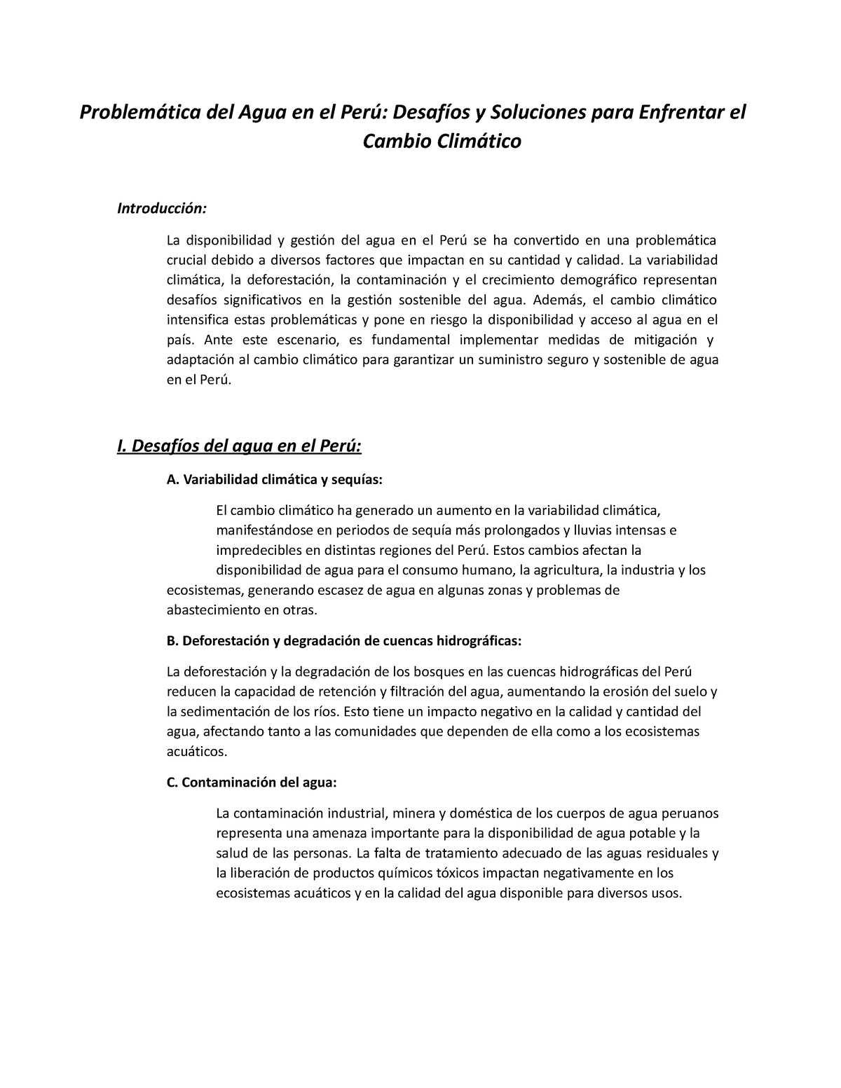 Problem Tica Del Agua En El Per Problem Tica Del Agua En El Per Desaf Os Y Soluciones Para