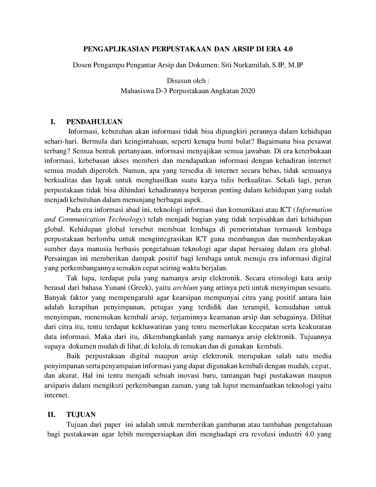 Arsip Elektronik Dan Perpustakaan Digital - PENGAPLIKASIAN PERPUSTAKAAN ...