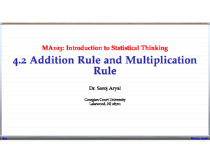 Lecture 1-3 - MA 103 - Studocu