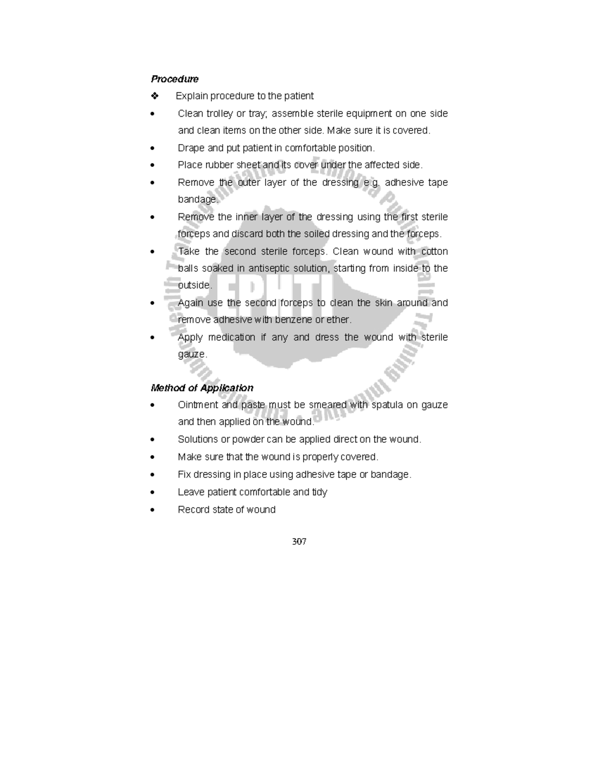 Basic Clinical Nursing Skills (103) - 307 Procedure Explain procedure ...