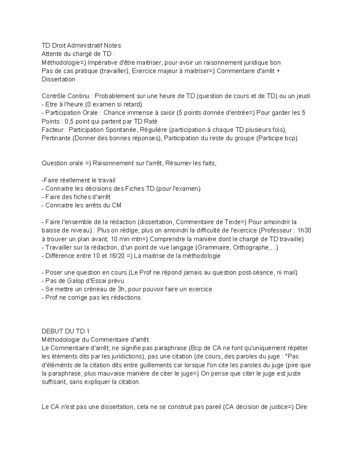 TD Droit Administratif Notes - TD Droit Administratif Notes Attente du ...