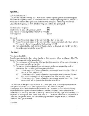Homework 3 + P6 - Peer Tutors IFA Finals Revision Workshop Questions ...