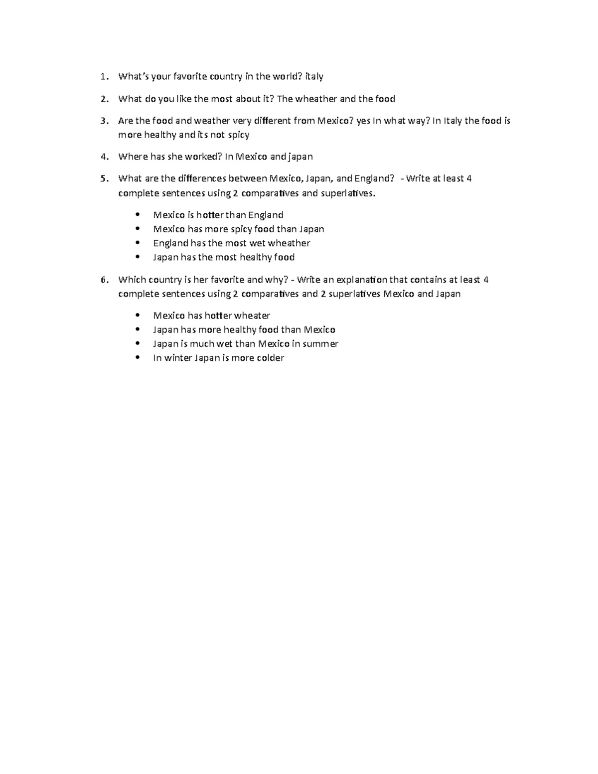 Activity 6 ingles nnumero 2 universidad tecmilenio - What’s your ...