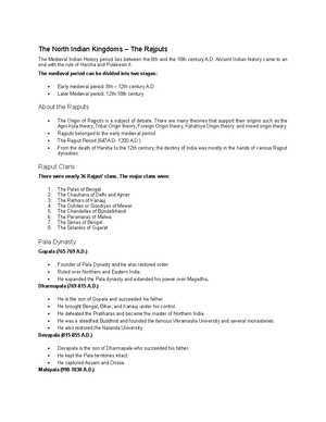 Class 2 - Lecture notes 2 - History of Medieval India - Studocu